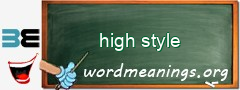 WordMeaning blackboard for high style